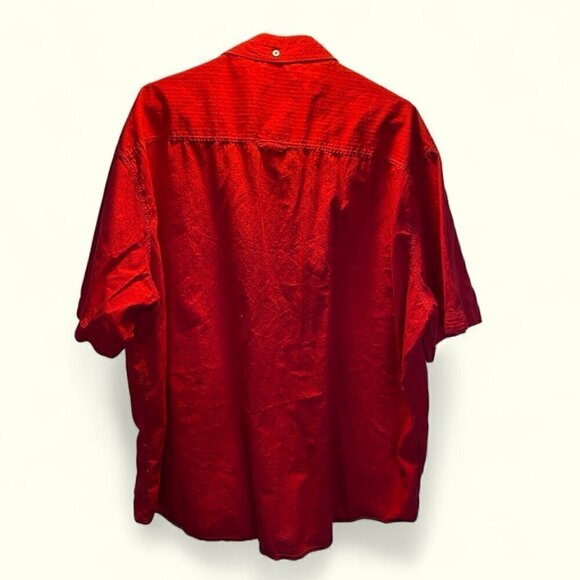 Men's Point Zero Gold - Orange Label Short Sleeve Button Down 3X Shirt - Picture 2 of 4
